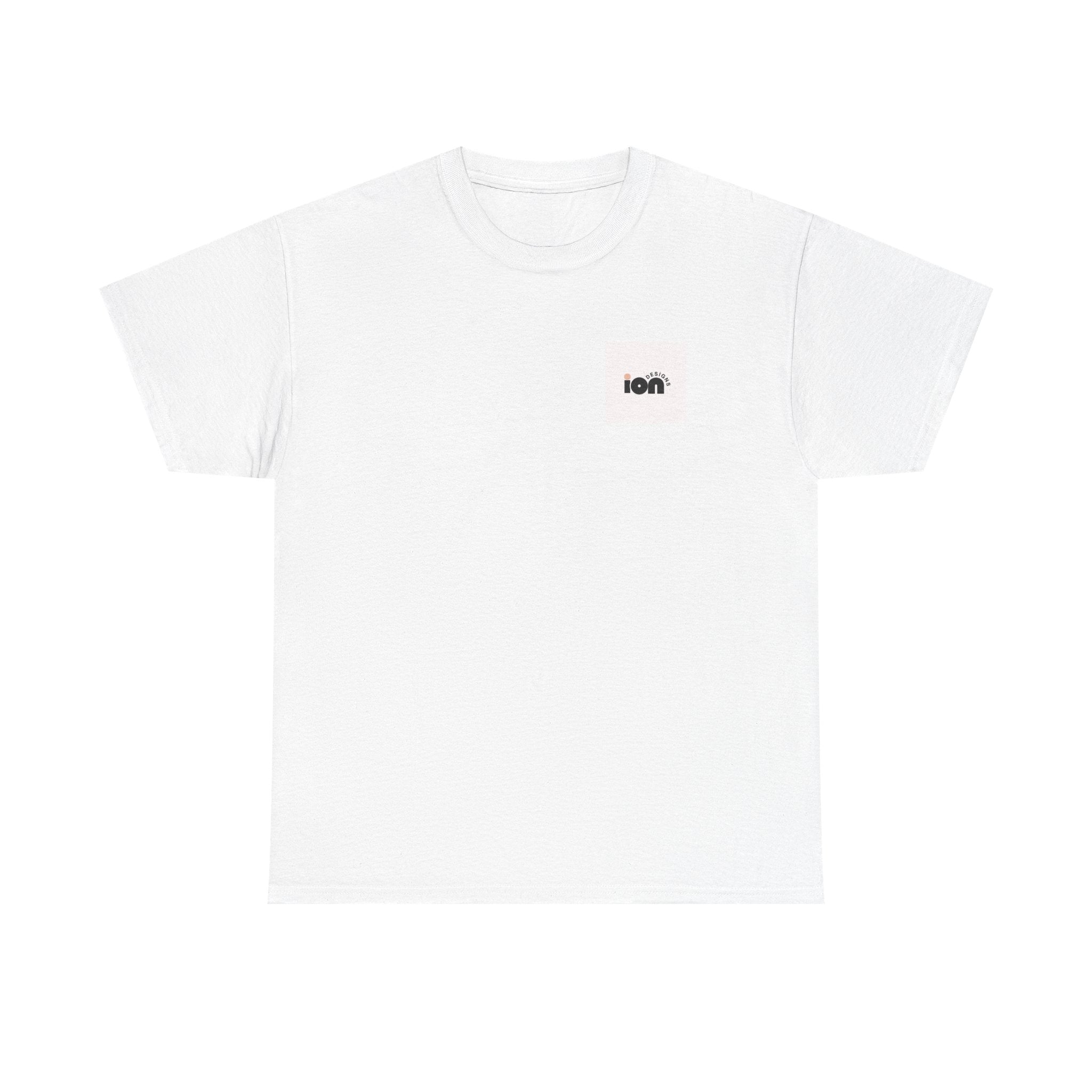 Minimal 'ion' Logo Tee — Small Chest Graphic Cotton T-Shirt