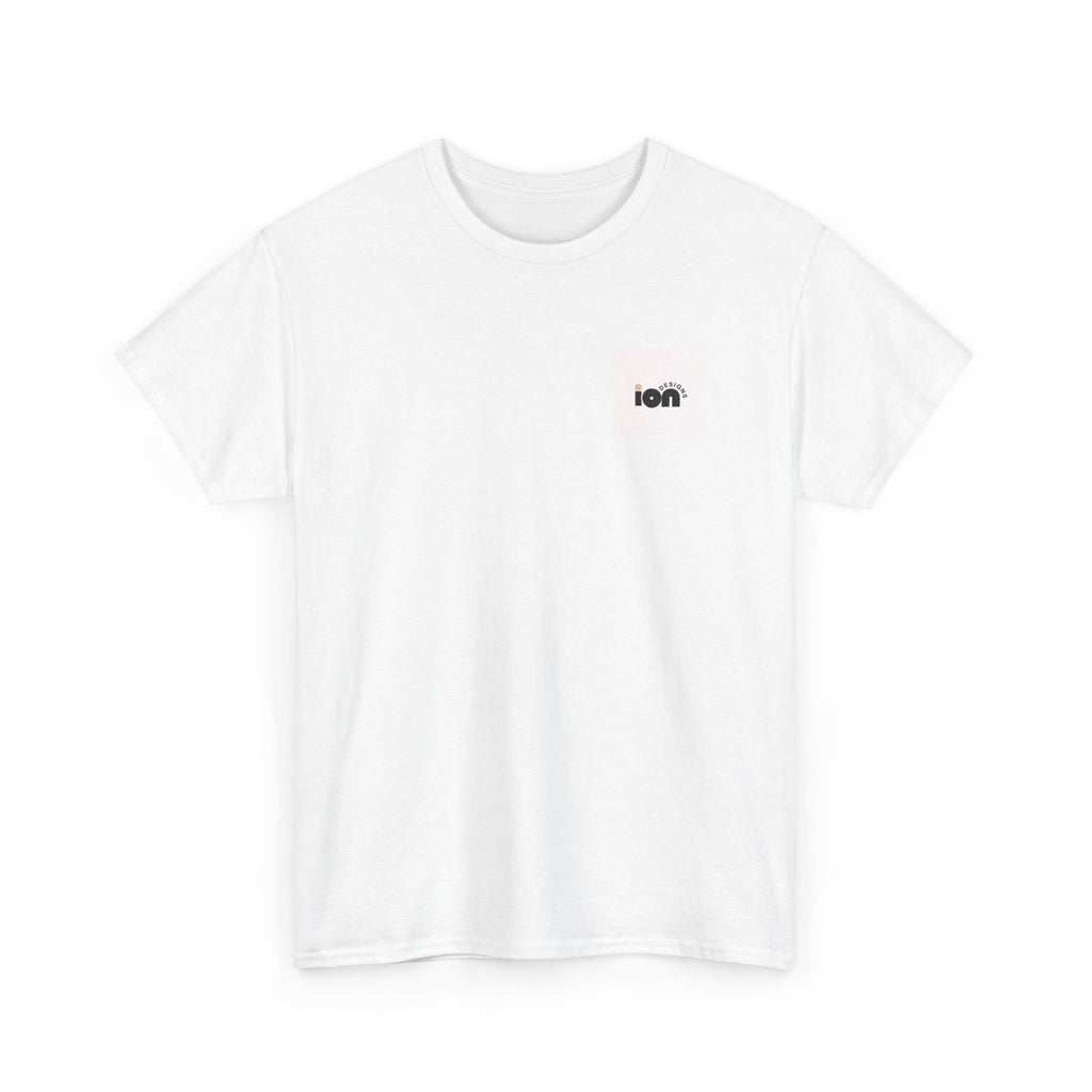 Minimal 'ion' Logo Tee — Small Chest Graphic Cotton T-Shirt